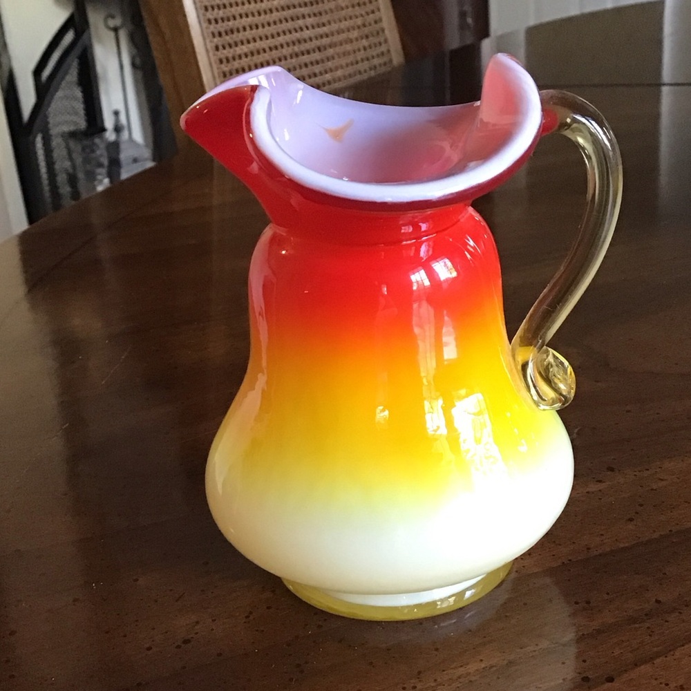 Vintage Kanawha glass small pitcher/creamer